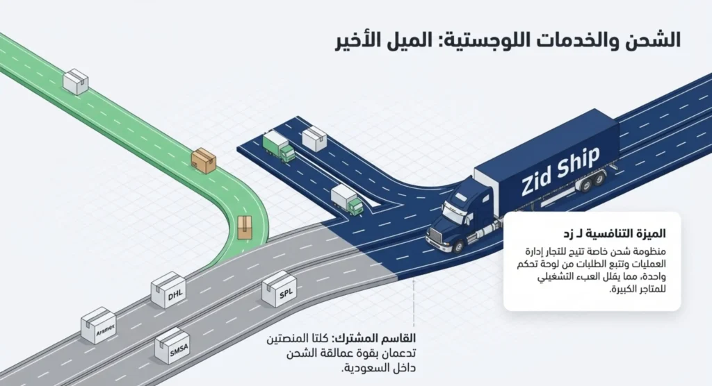 الفرق بين منصة زد وسلة 09