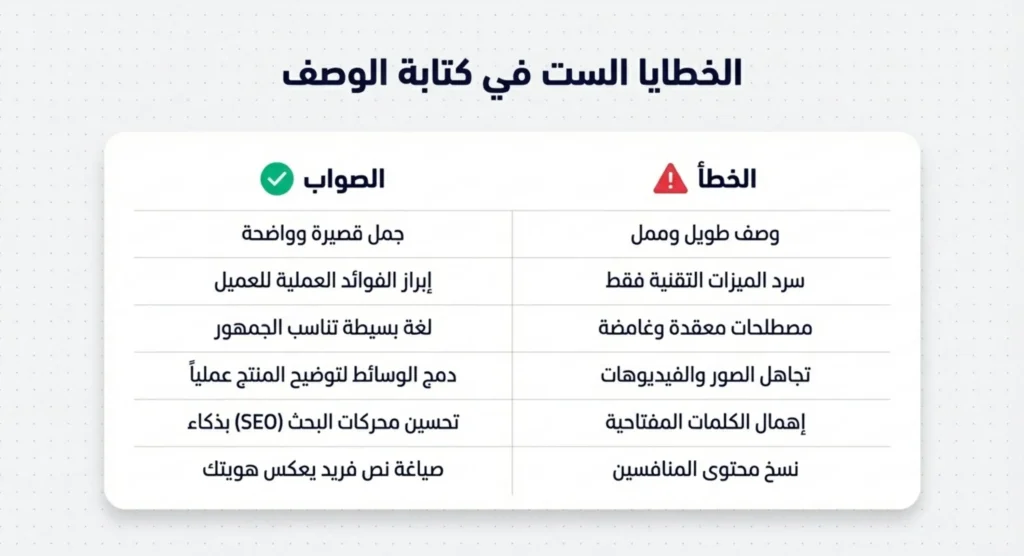 كتابة وصف المنتجات 11